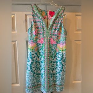 Lilly Pulitzer Shift Dress - Caribbean Citrus Engineered Knot Dress